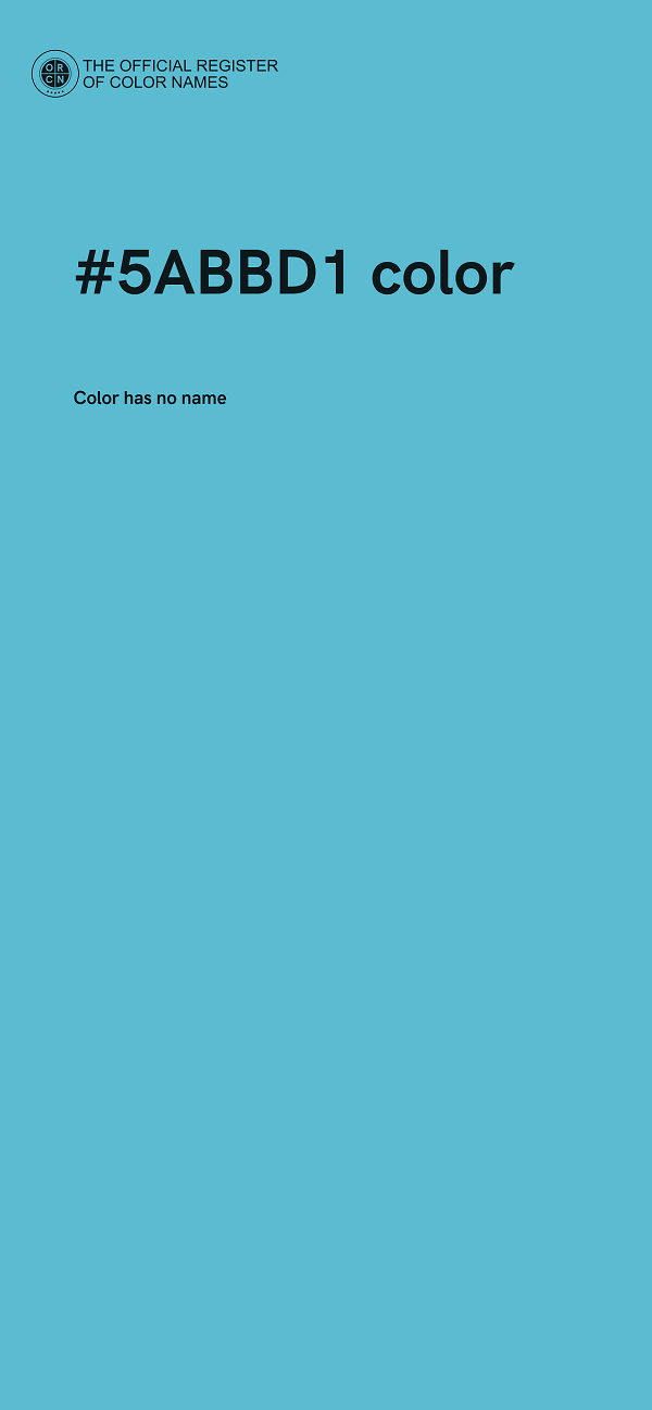 #5ABBD1 color image