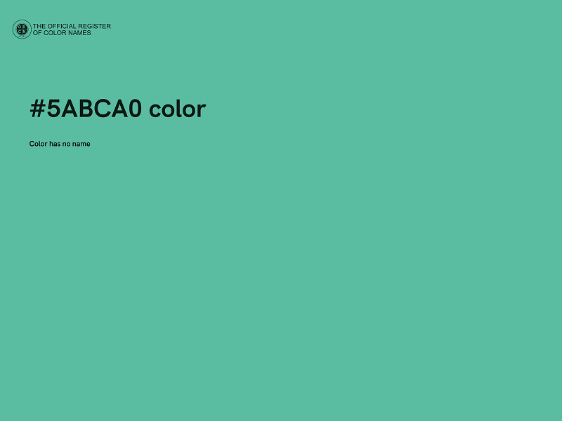 #5ABCA0 color image