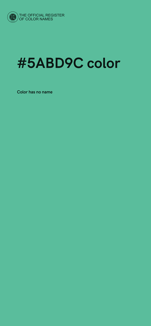 #5ABD9C color image