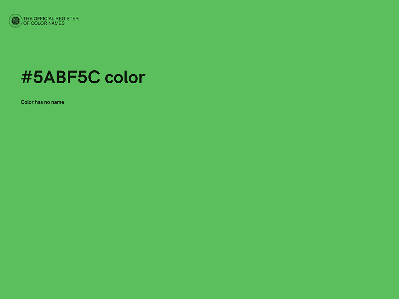 #5ABF5C color image