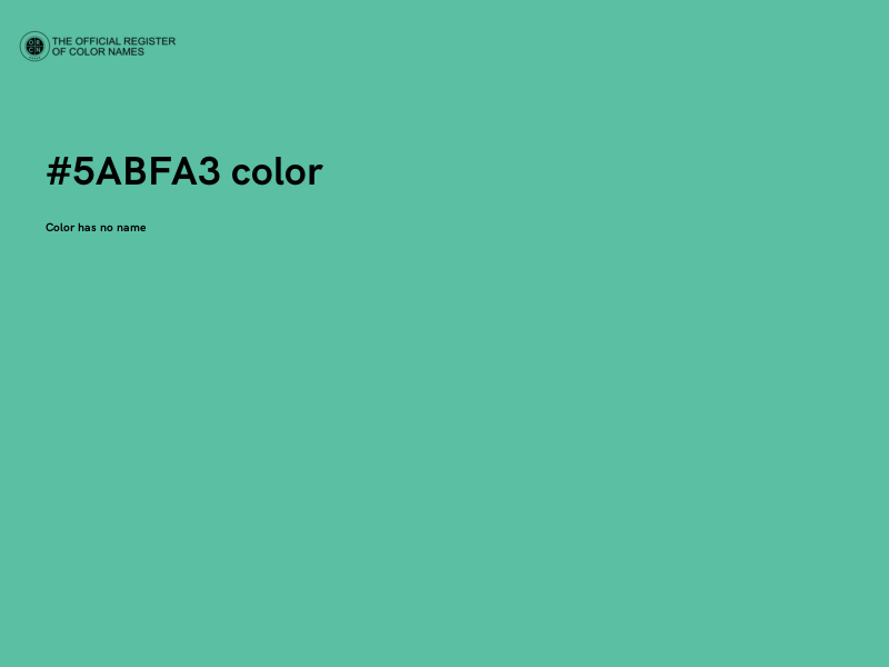 #5ABFA3 color image