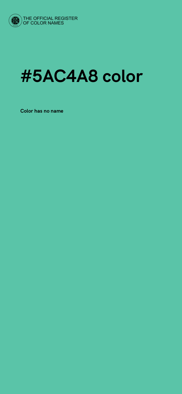 #5AC4A8 color image
