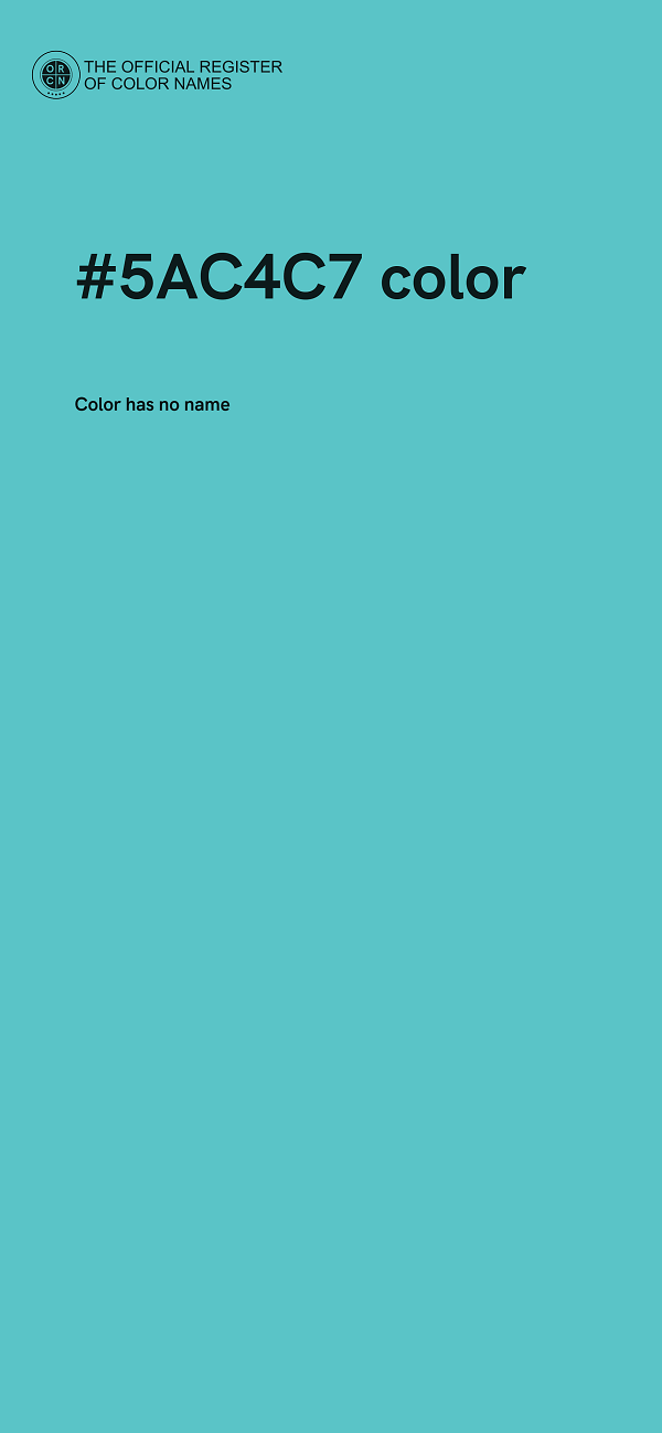 #5AC4C7 color image