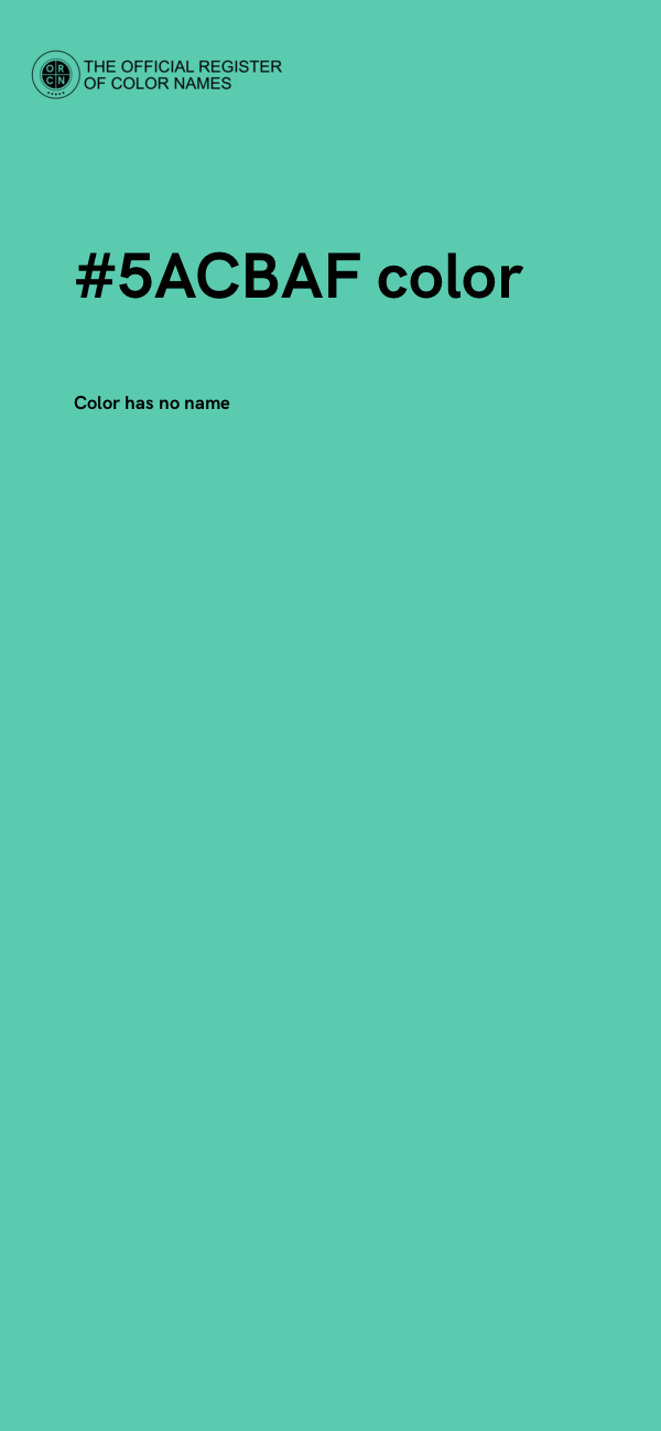 #5ACBAF color image