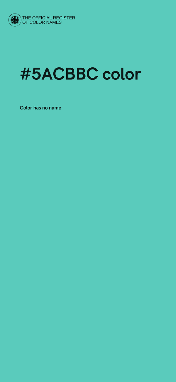 #5ACBBC color image