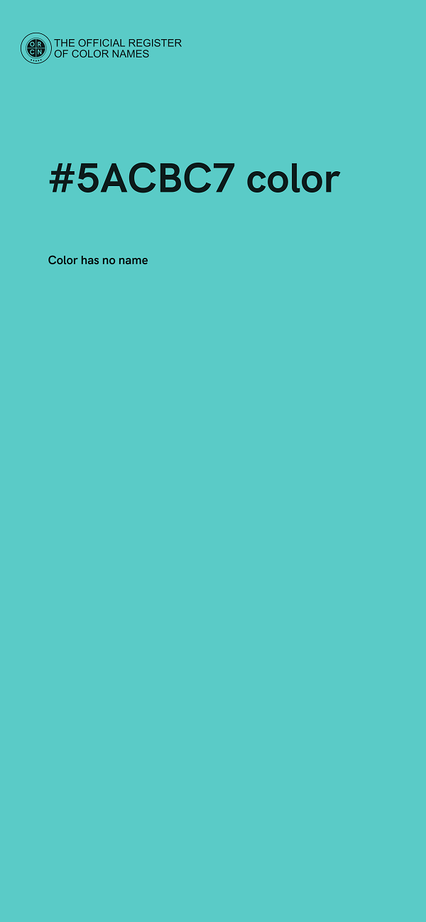 #5ACBC7 color image