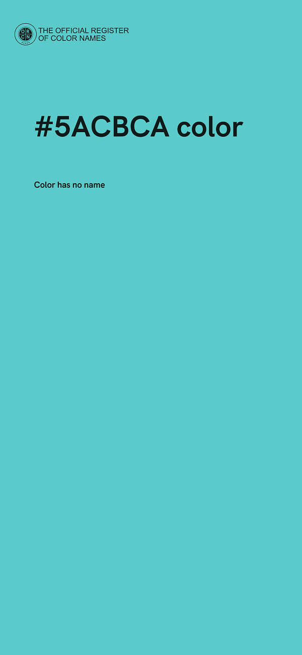 #5ACBCA color image