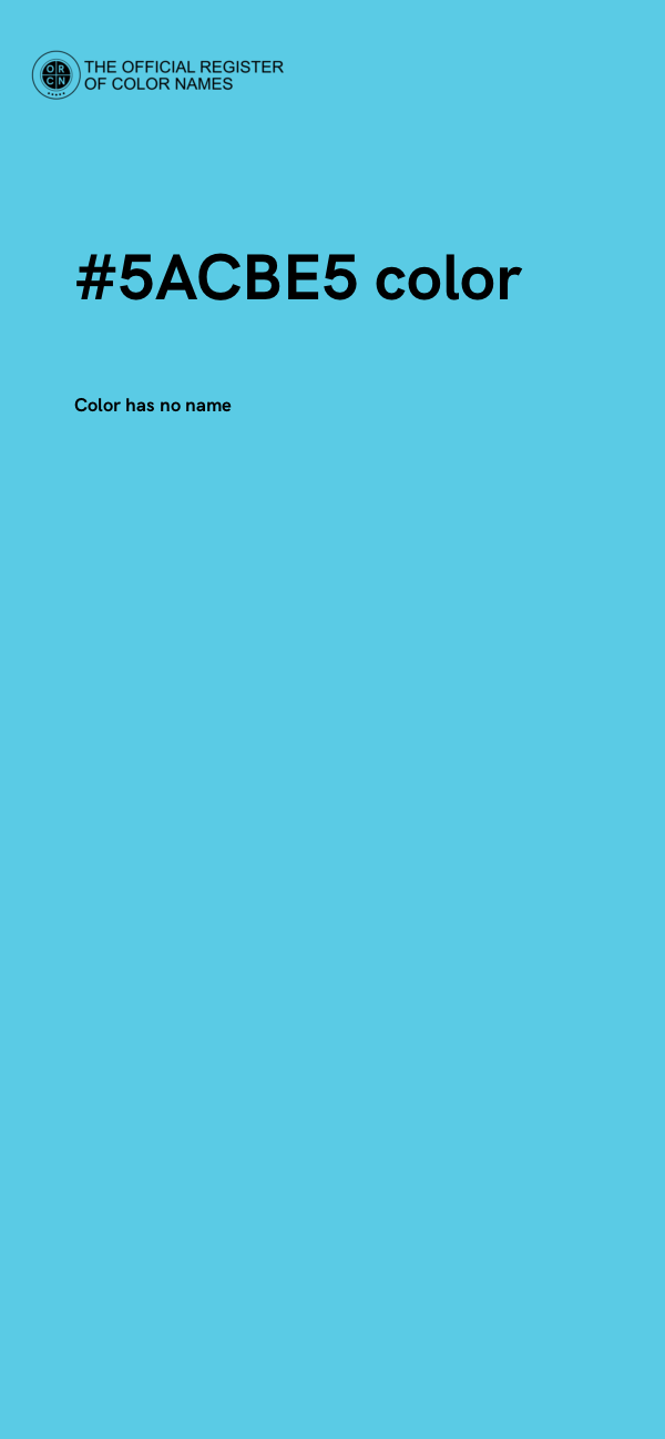 #5ACBE5 color image