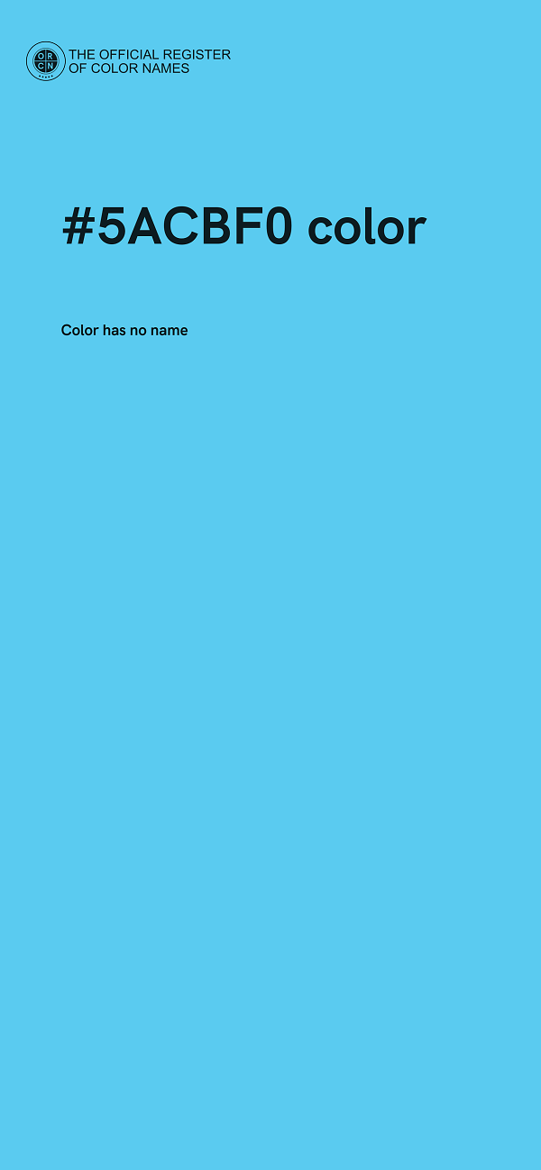#5ACBF0 color image