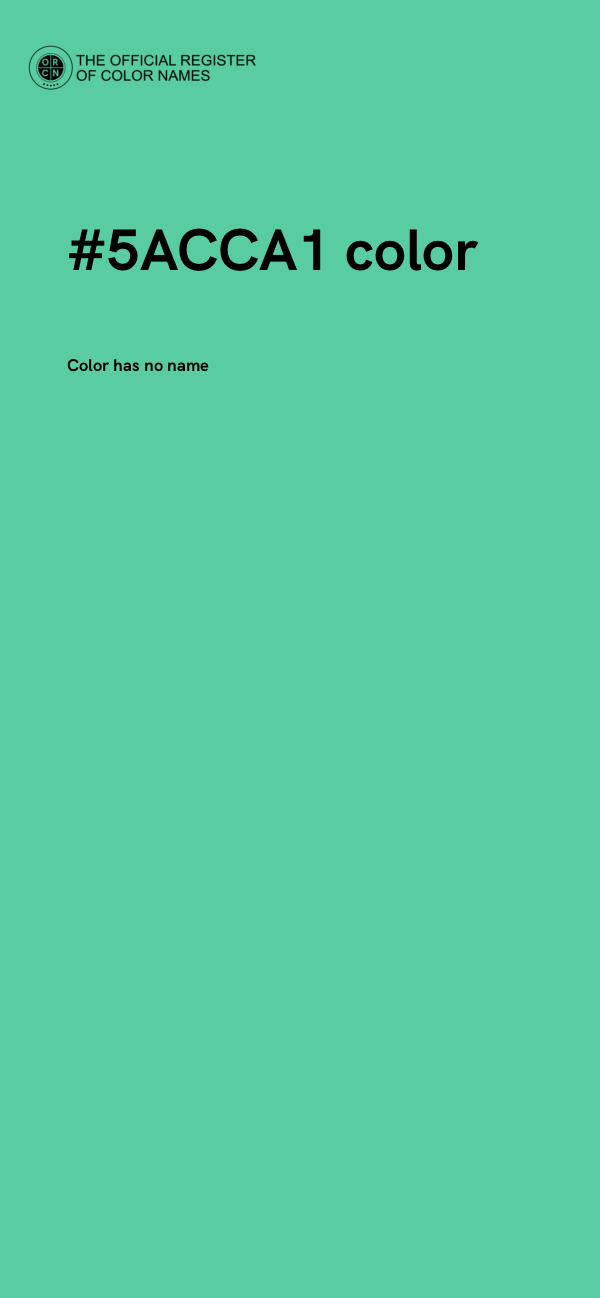 #5ACCA1 color image