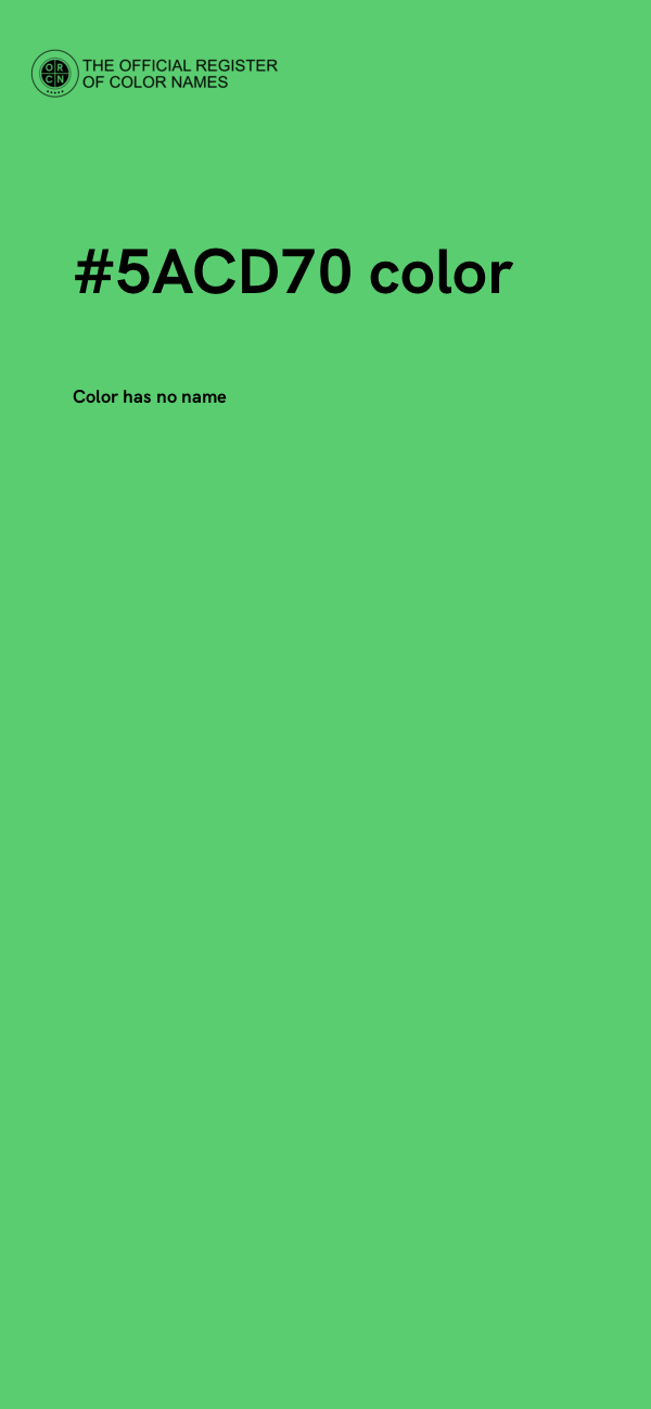 #5ACD70 color image