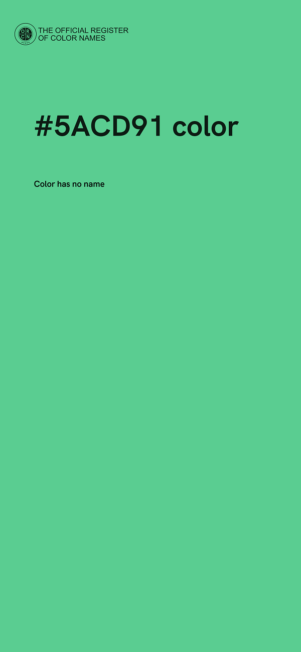 #5ACD91 color image