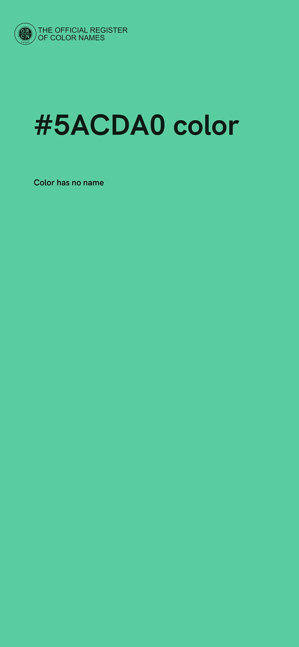 #5ACDA0 color image