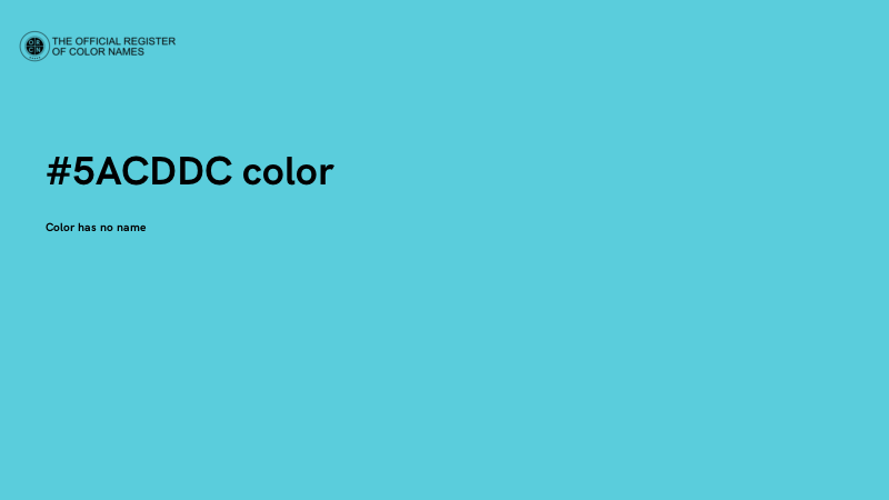 #5ACDDC color image