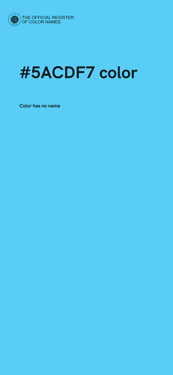 #5ACDF7 color image