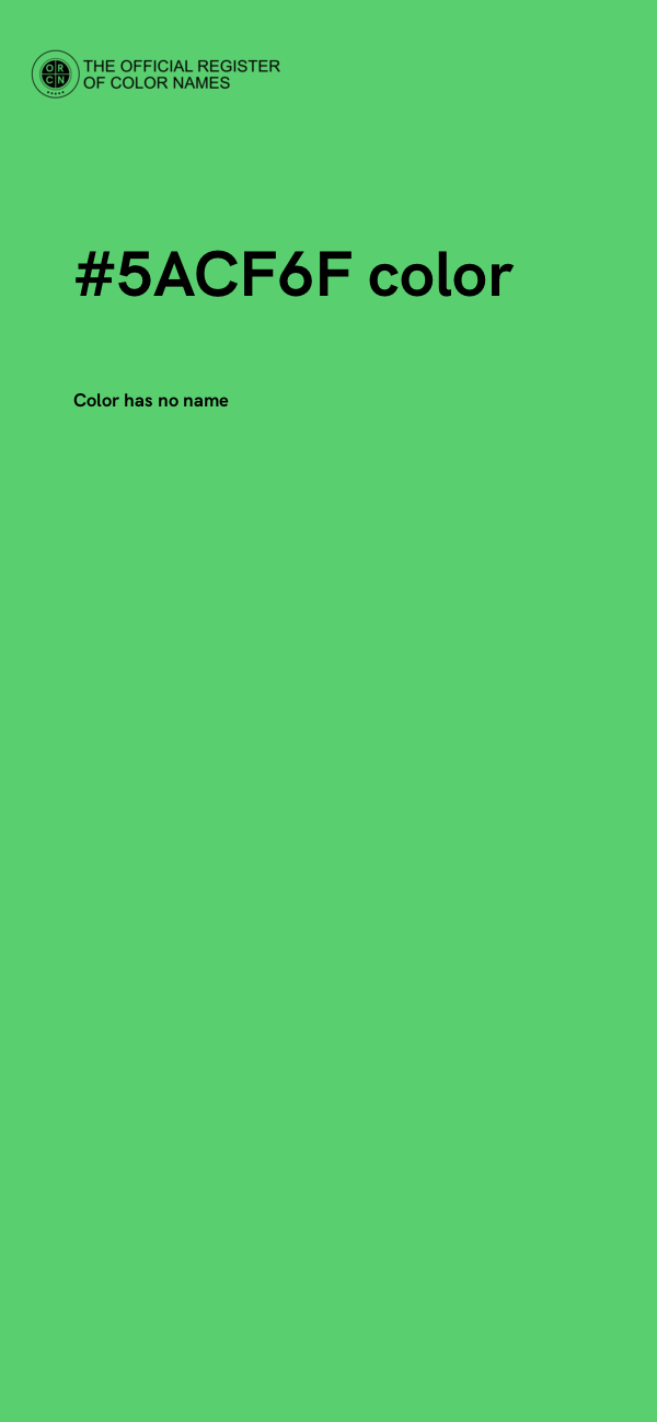 #5ACF6F color image