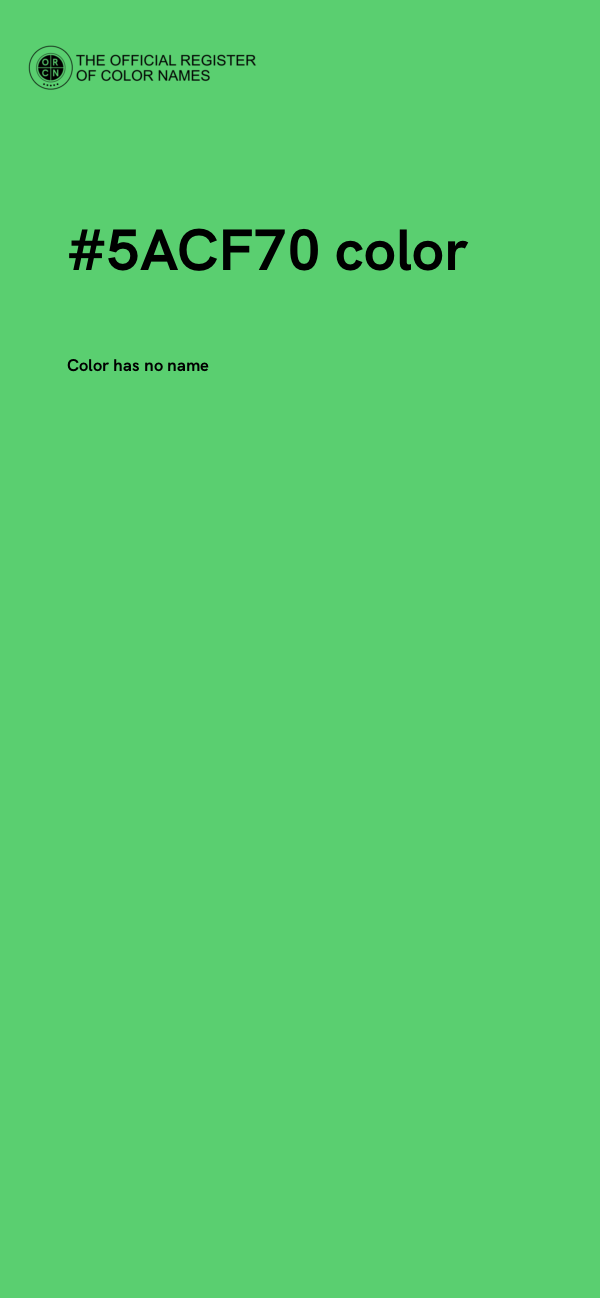 #5ACF70 color image