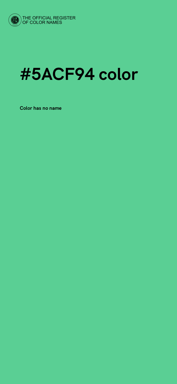 #5ACF94 color image