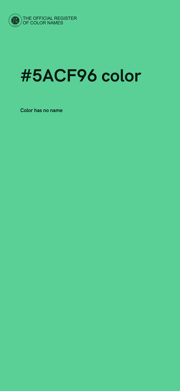 #5ACF96 color image