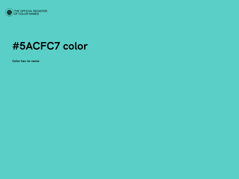 #5ACFC7 color image