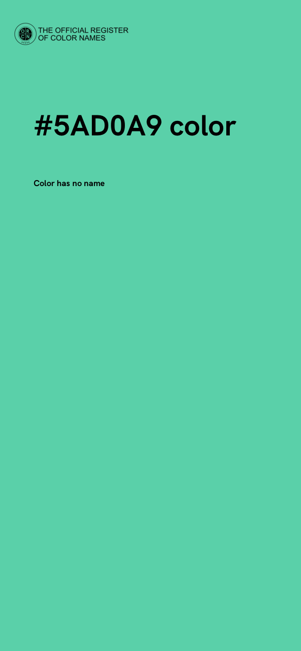 #5AD0A9 color image