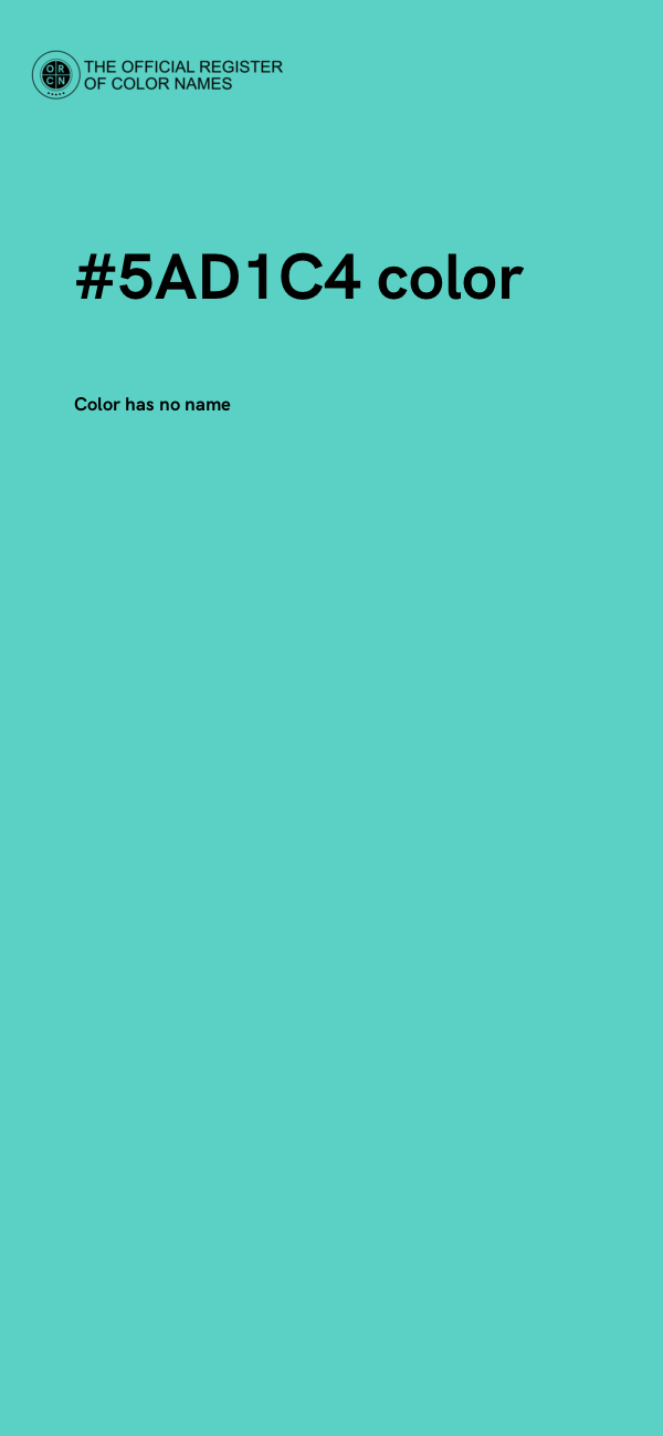 #5AD1C4 color image