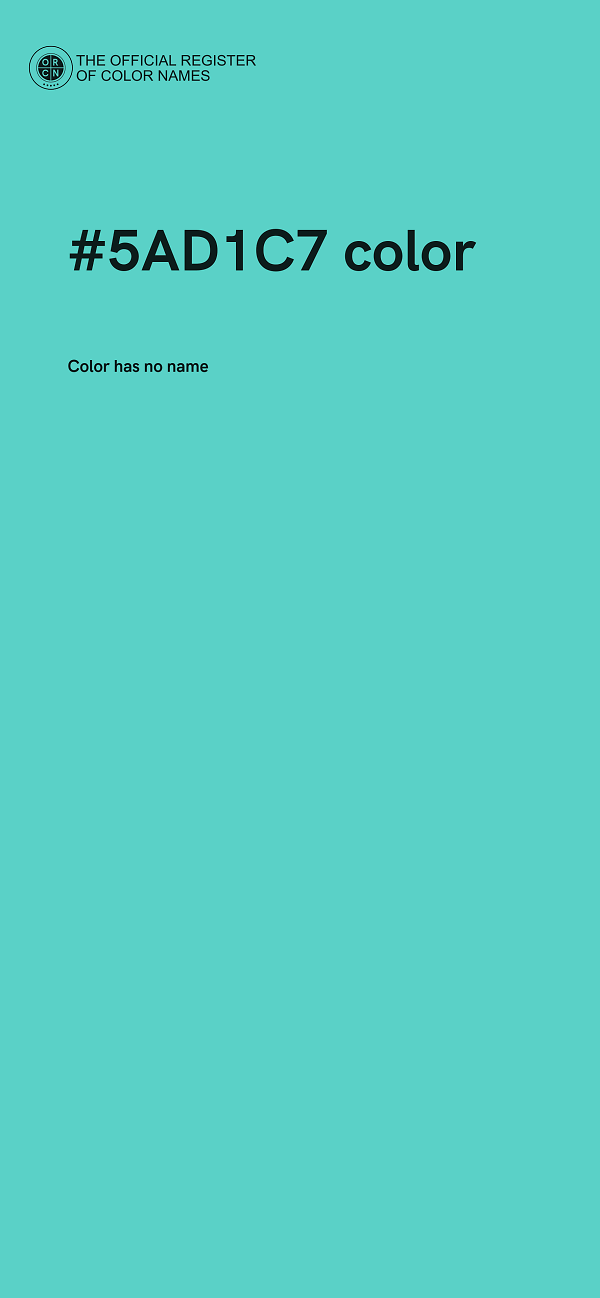 #5AD1C7 color image