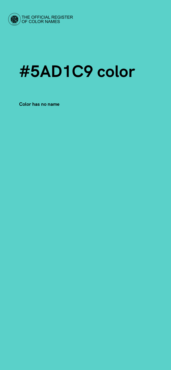 #5AD1C9 color image
