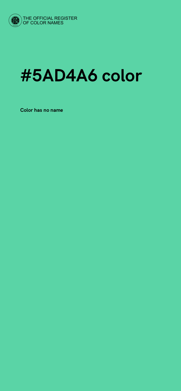 #5AD4A6 color image