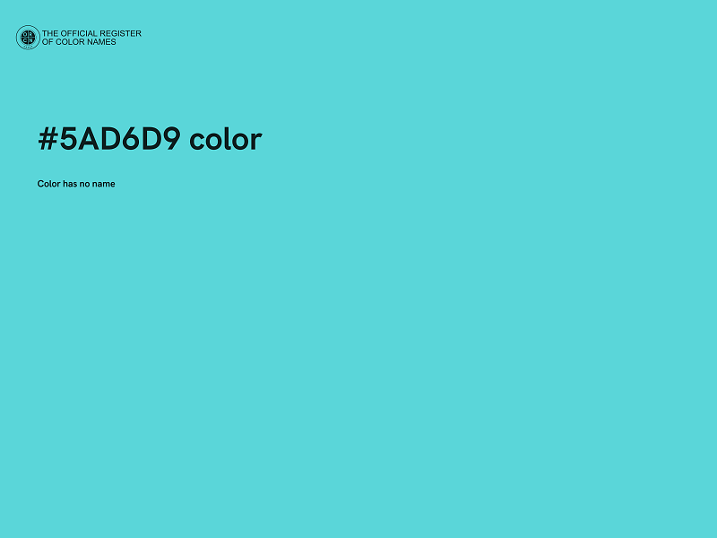 #5AD6D9 color image