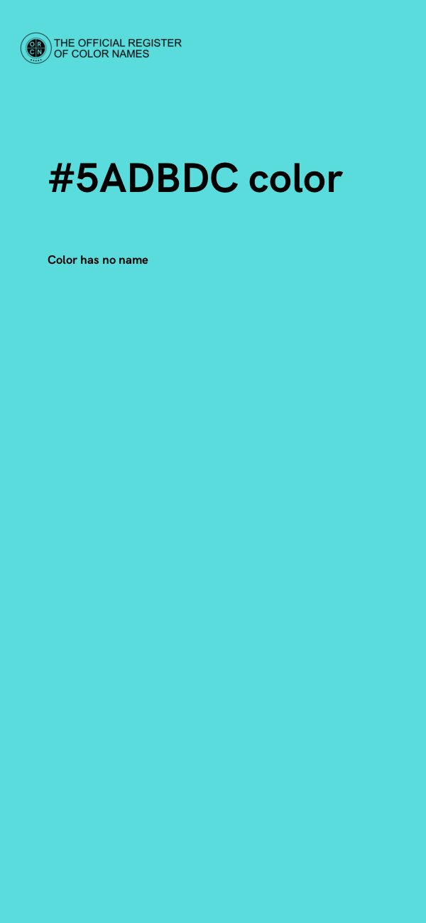 #5ADBDC color image