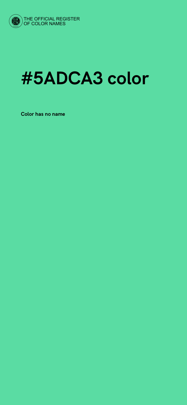 #5ADCA3 color image