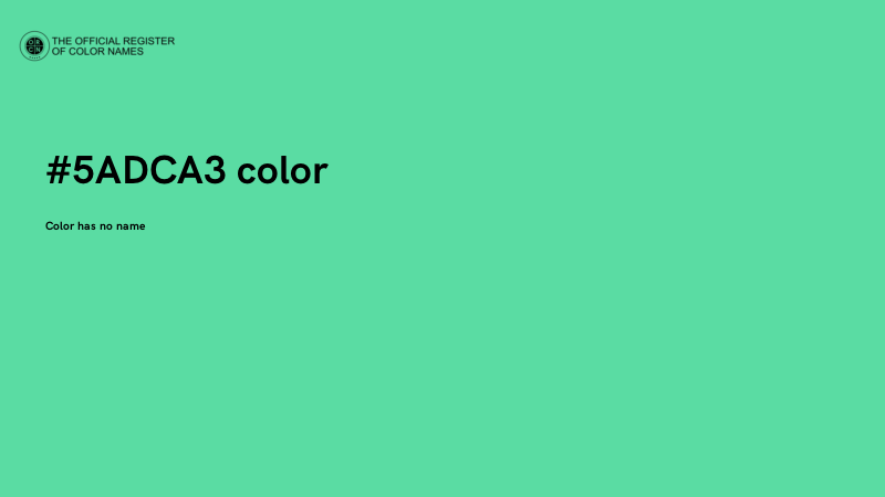 #5ADCA3 color image