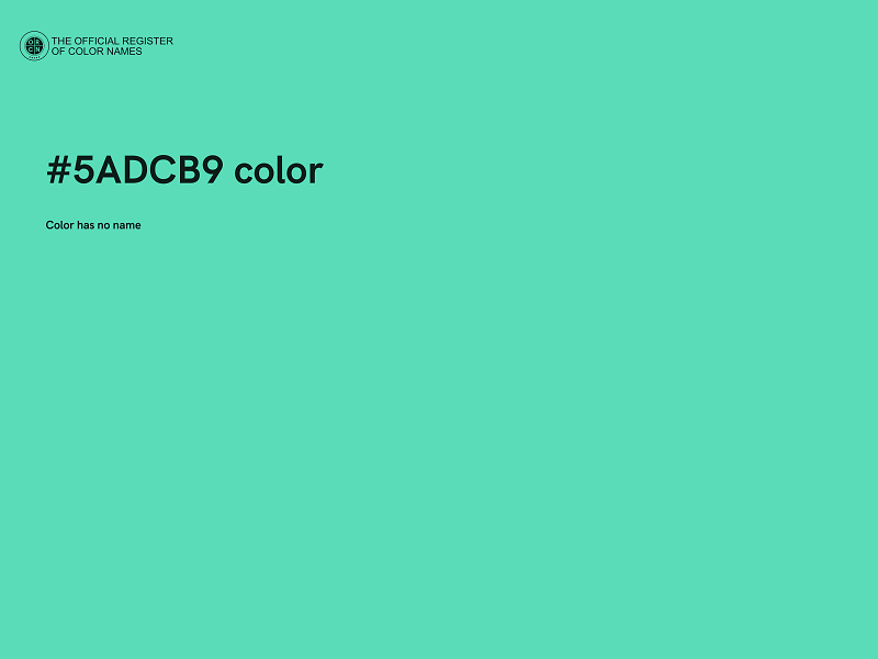 #5ADCB9 color image