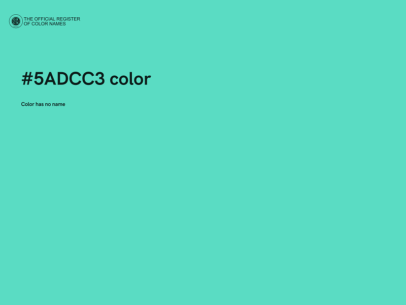 #5ADCC3 color image