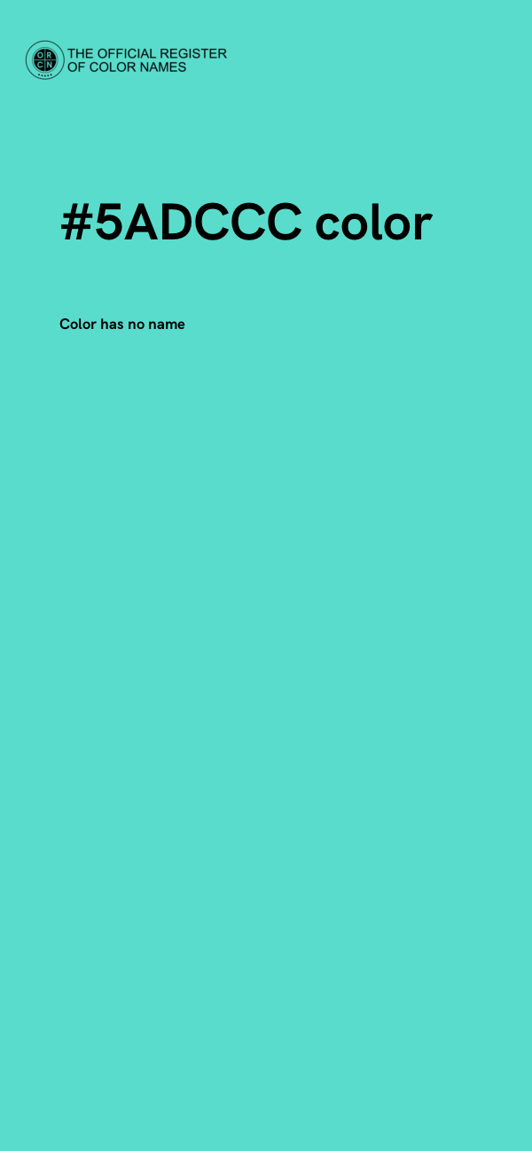 #5ADCCC color image