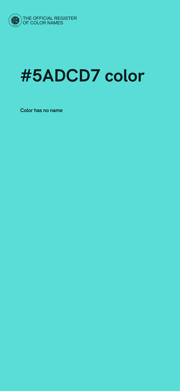 #5ADCD7 color image