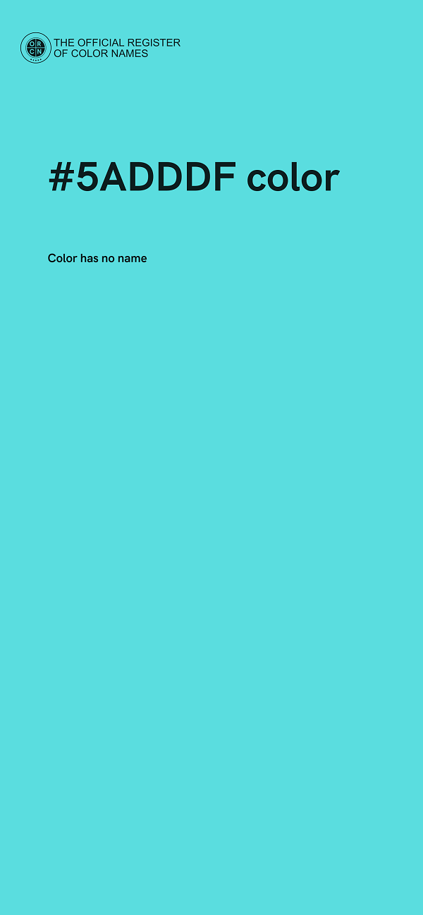 #5ADDDF color image