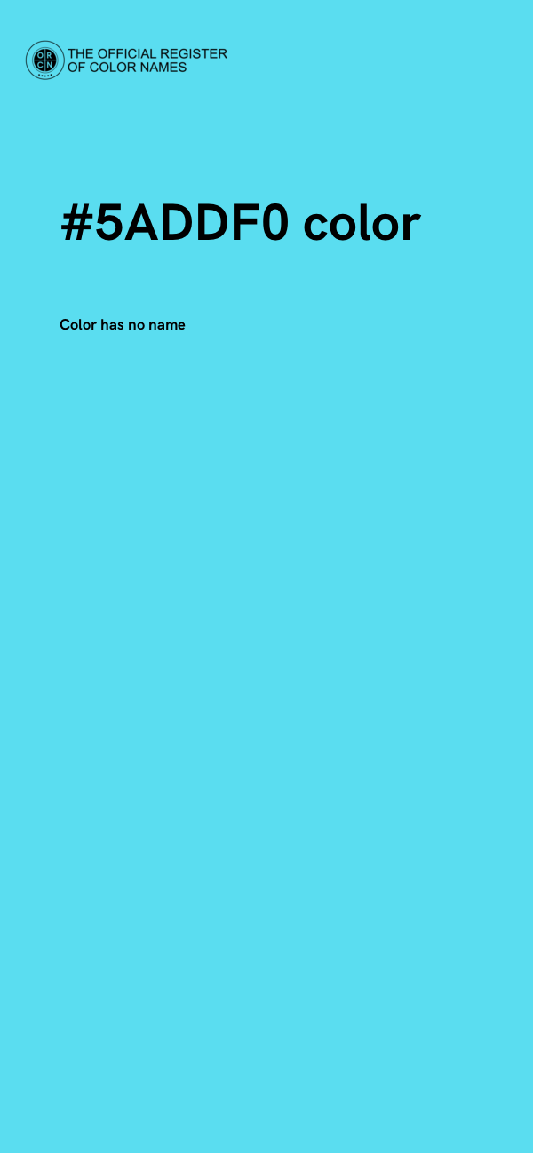 #5ADDF0 color image