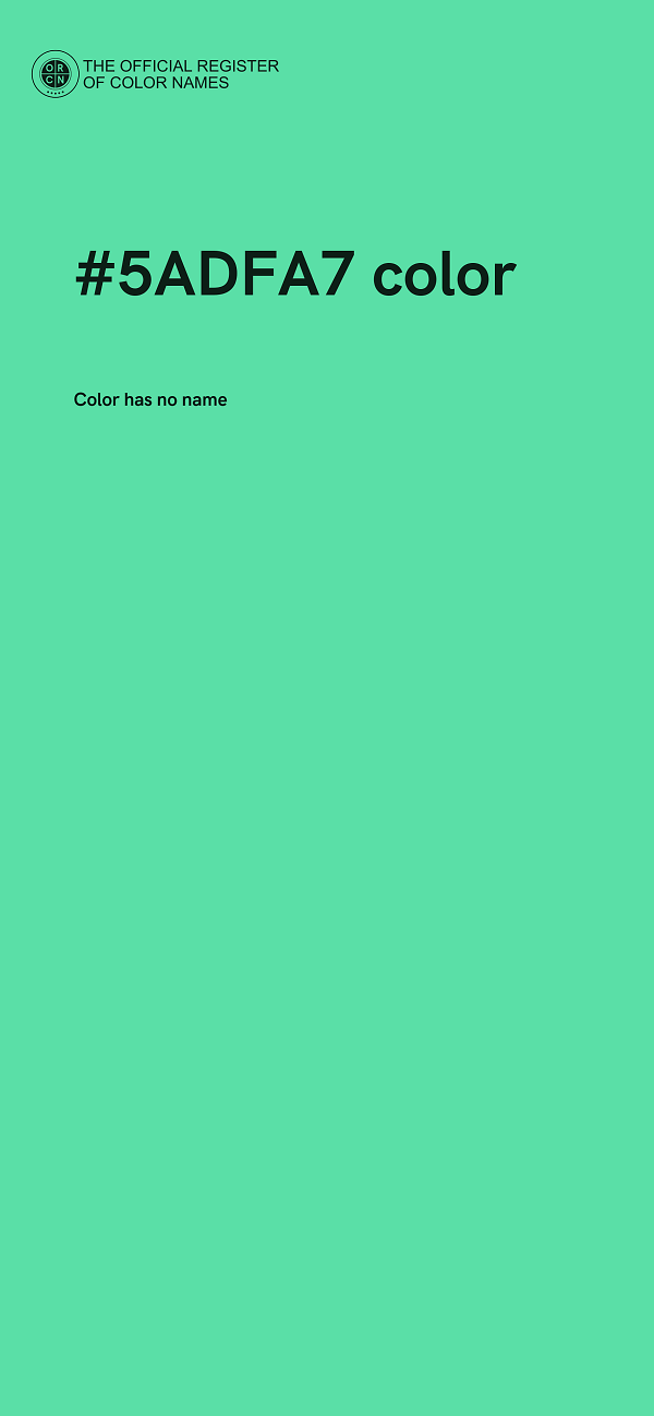 #5ADFA7 color image