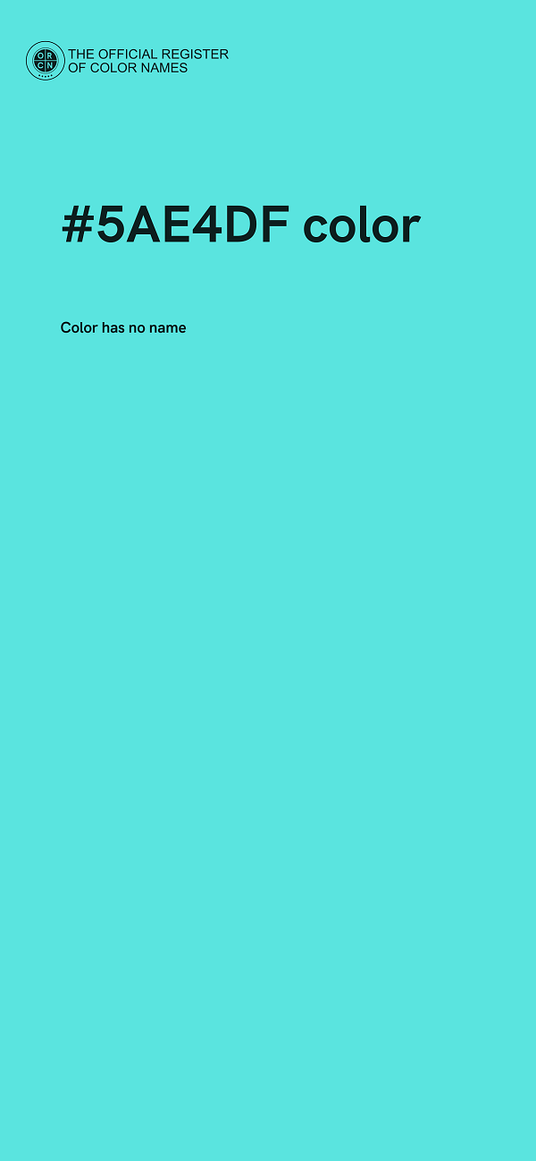 #5AE4DF color image