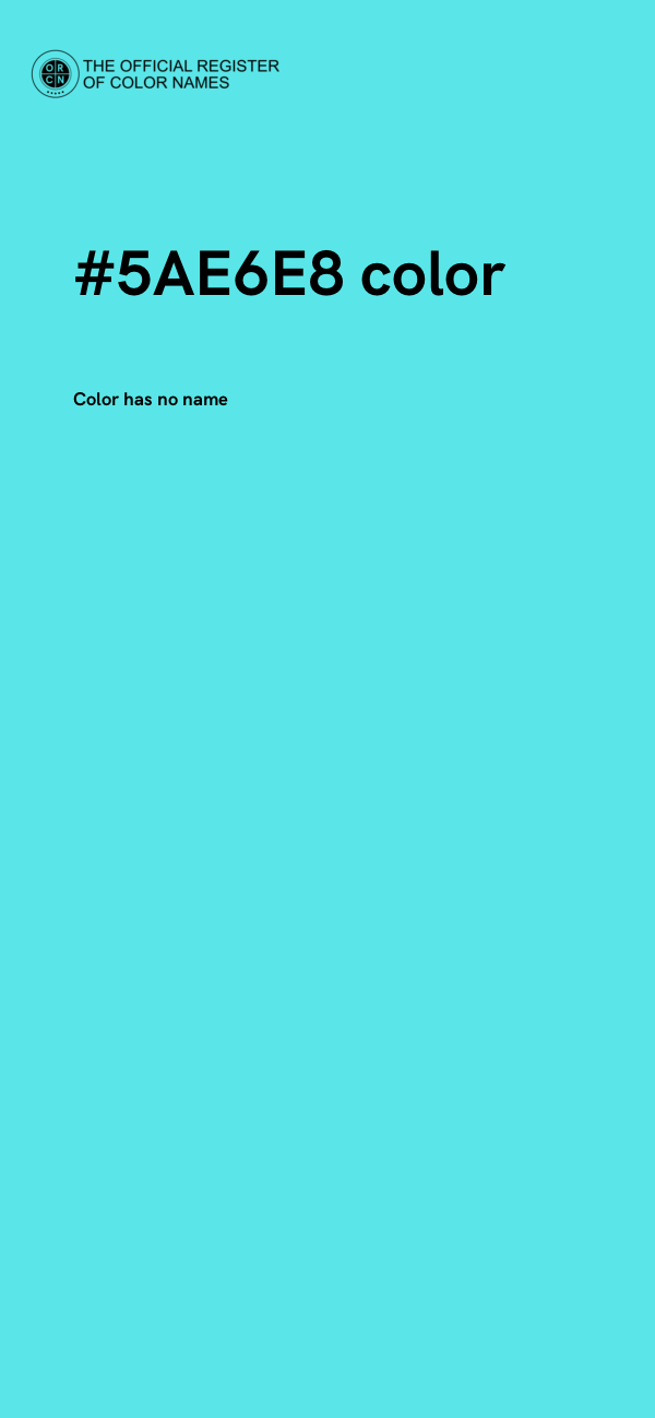 #5AE6E8 color image