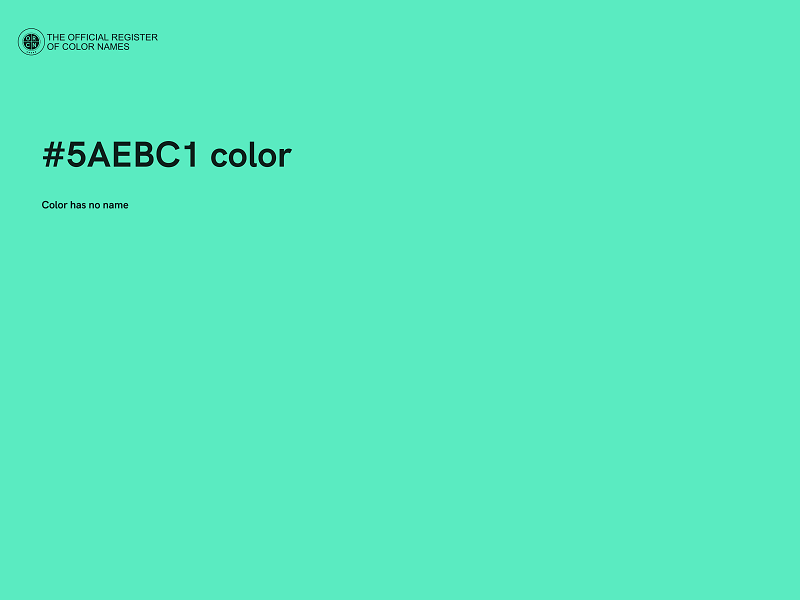 #5AEBC1 color image