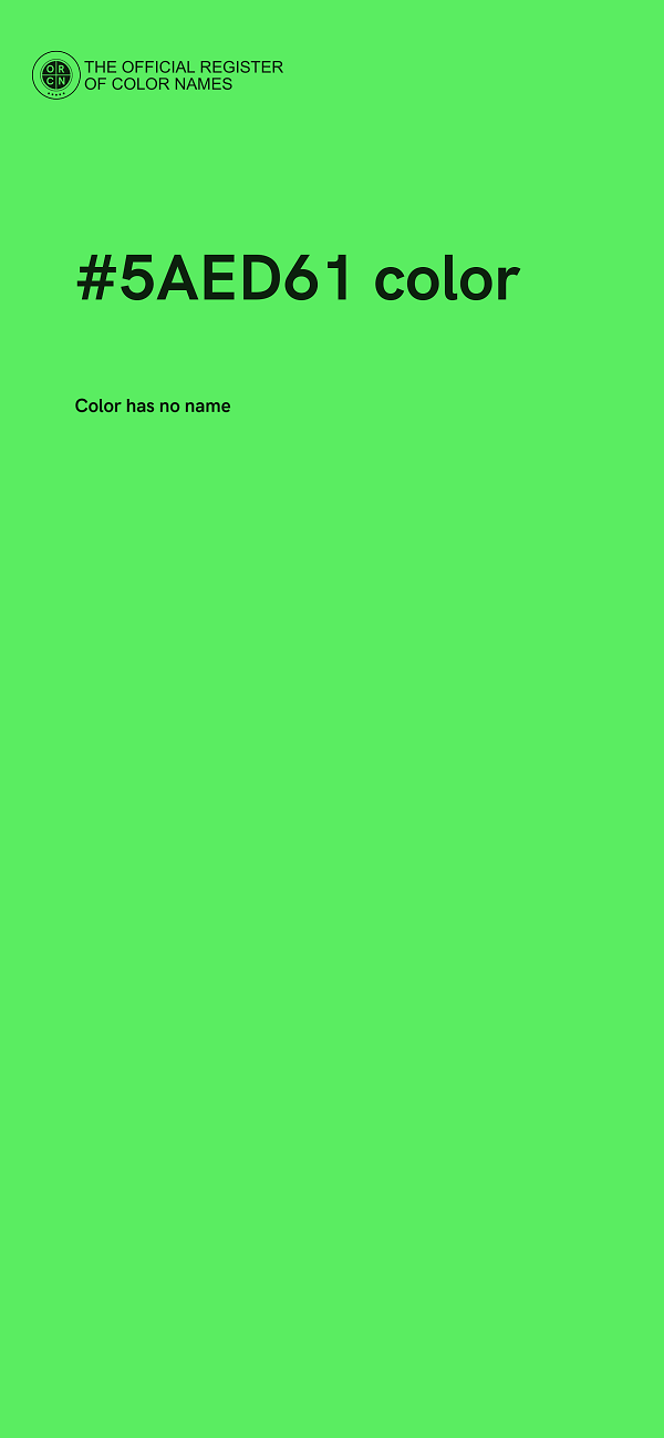 #5AED61 color image