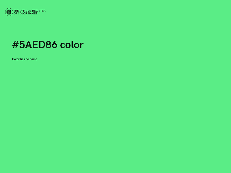 #5AED86 color image