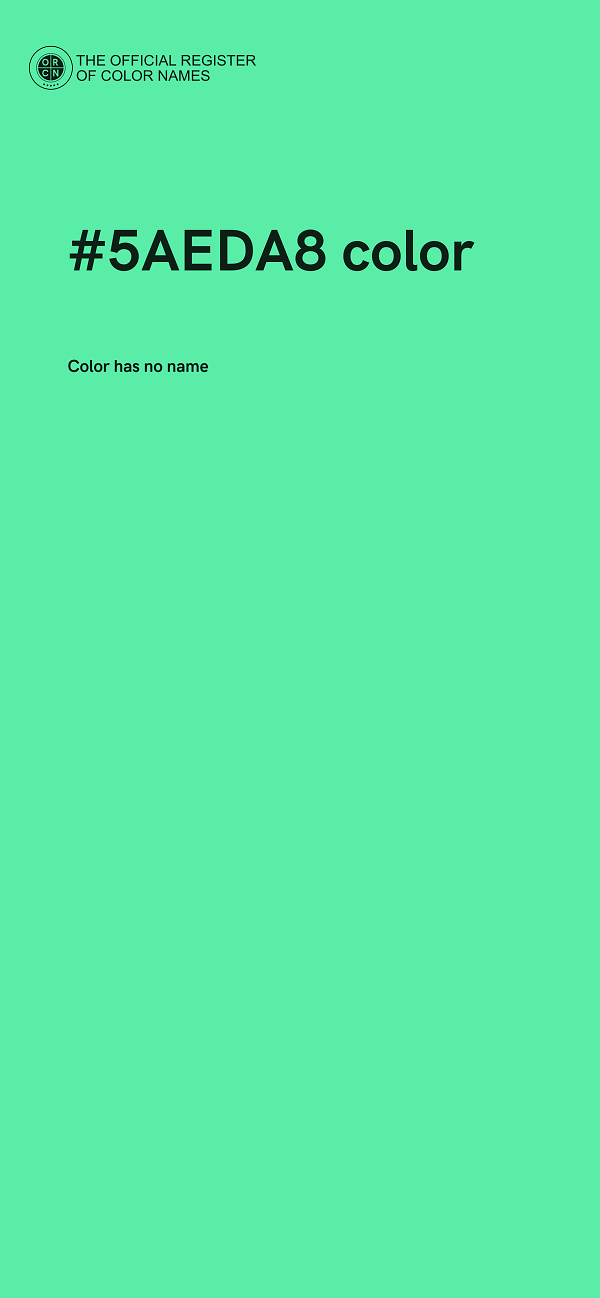 #5AEDA8 color image
