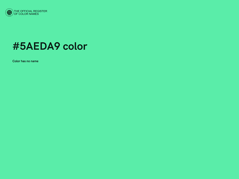 #5AEDA9 color image