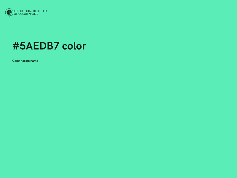 #5AEDB7 color image