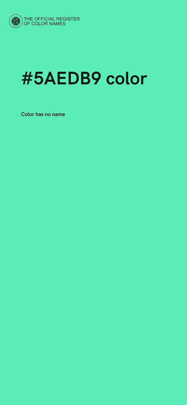#5AEDB9 color image