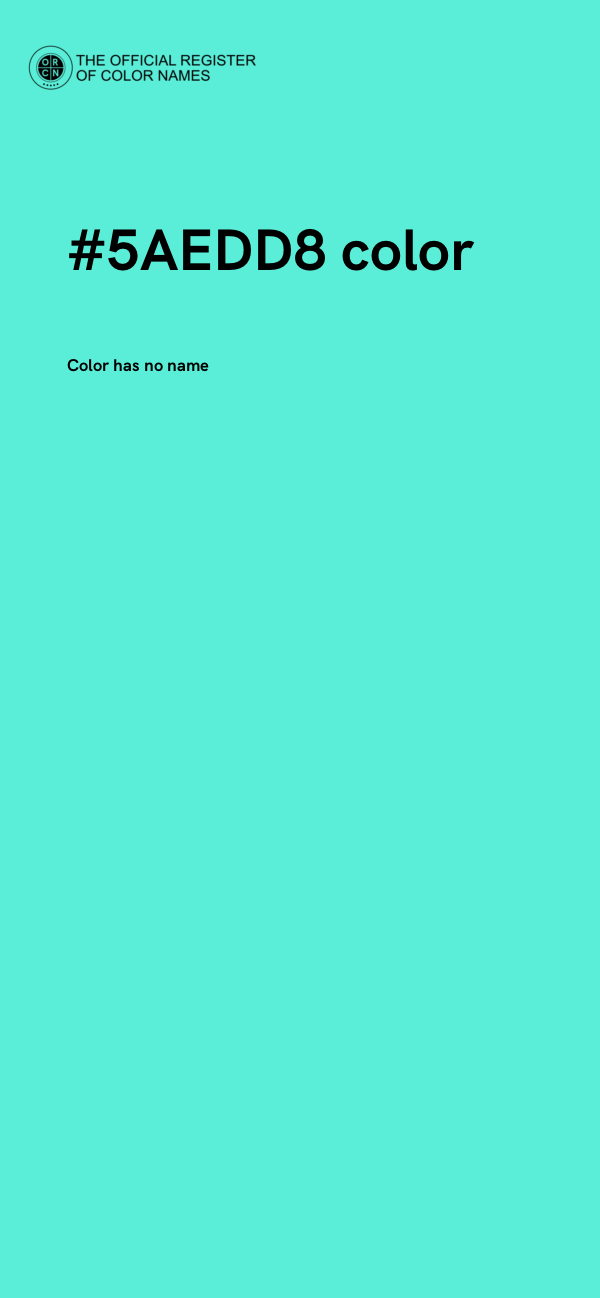 #5AEDD8 color image